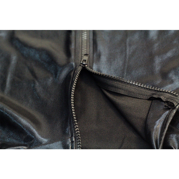 PU-leren Mesh Bodysuit