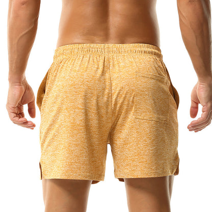 Europese effen mid-waist shorts met zakken en trekkoord