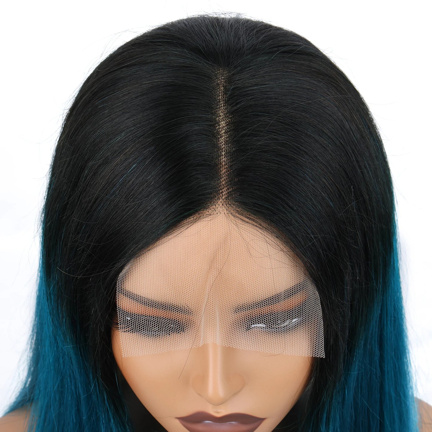 4x4 Lace Closure korte bobpruik van echt haar T1B/groen