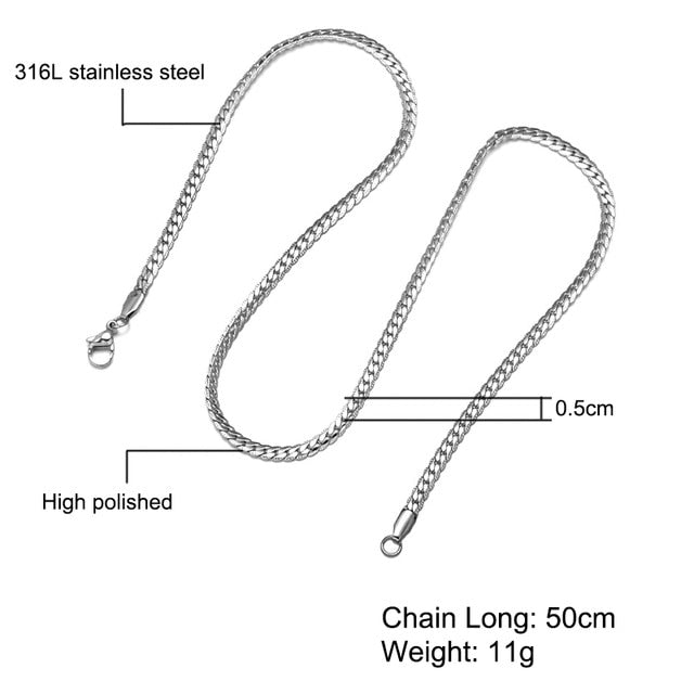 HIP Hop Goudkleurige Roestvrijstalen Curb Cuban Link Ketting