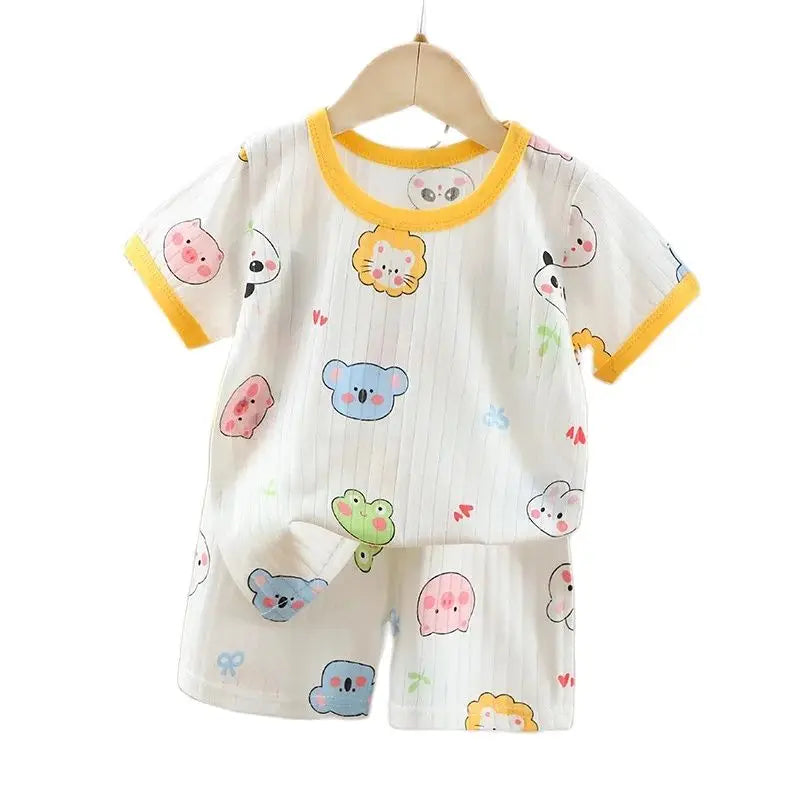 Bedrukte kinder kinder pyjama set