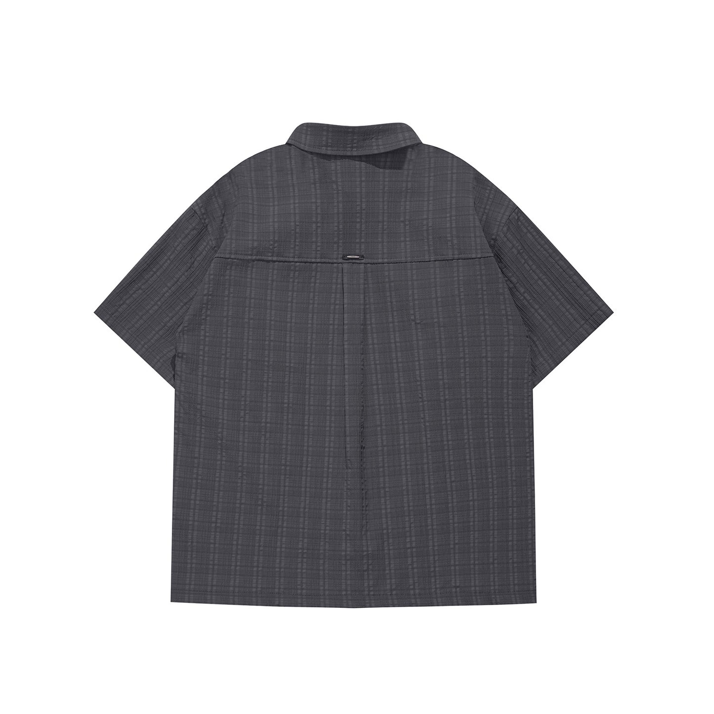 Pocket label striped shirt for men