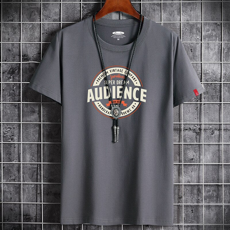 T-shirt met ronde hals print en korte mouwen voor heren