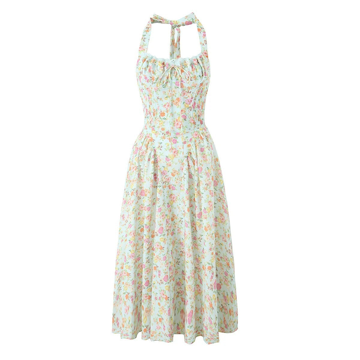 Backless mid length dress
