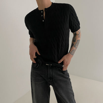 T-shirt men's short sleeved summer thin Fried Dough Twists