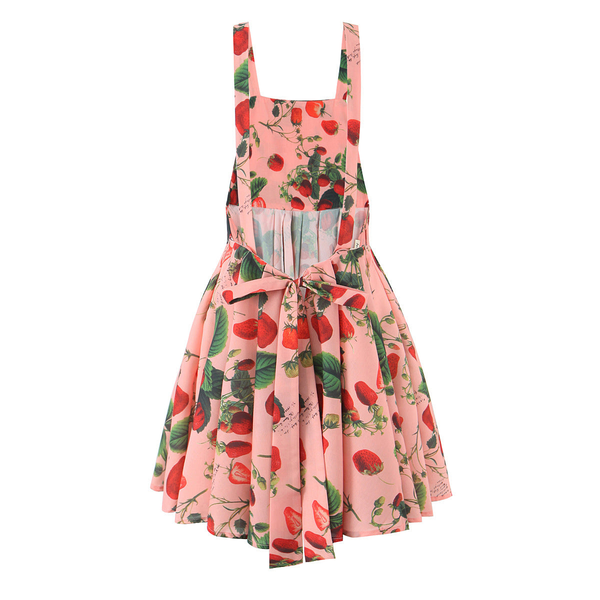 Bubble sleeve shirt suspender dress set