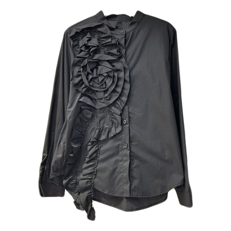Blouse met lange mouwen gegolfd onregelmatig in elkaar gezet