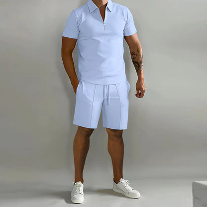 Polo casual loose short sleeved shorts sports suit