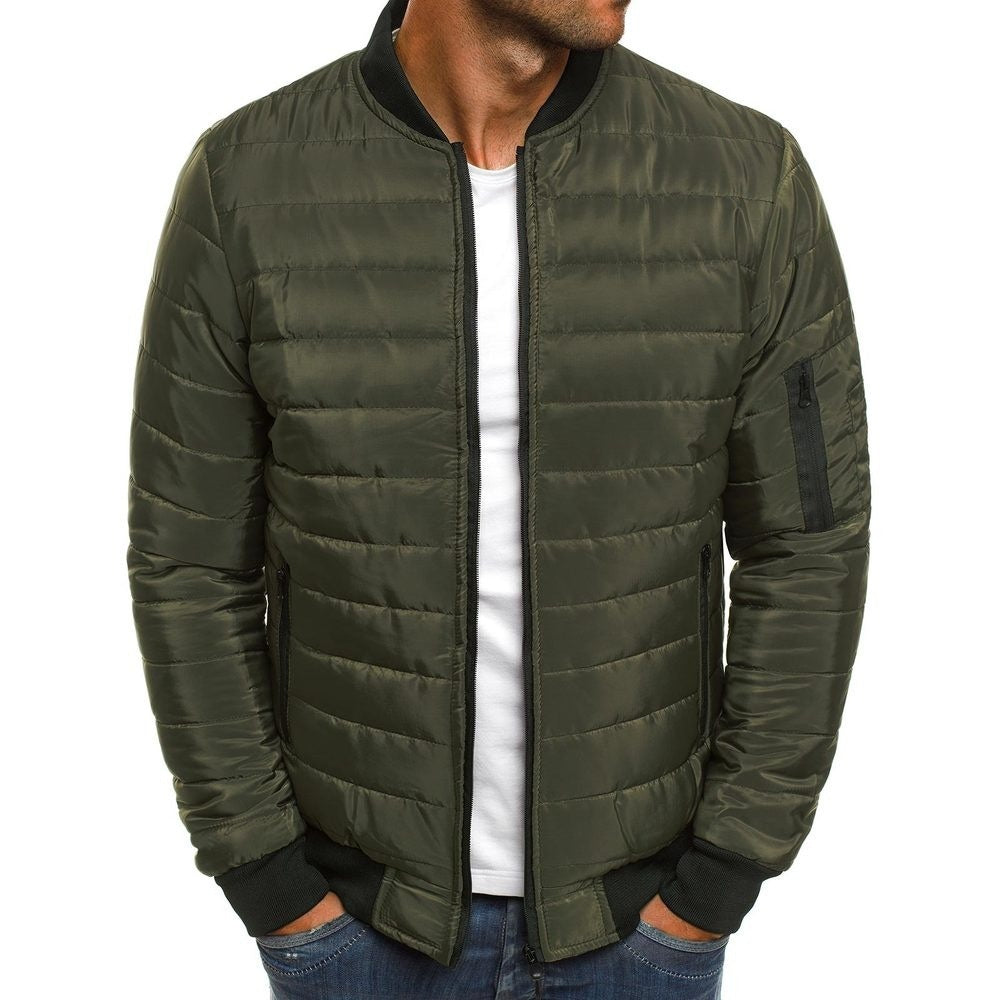 Cotton Coat Autumn And Winter Men's Color Loose Jacket Lingge Cotton Suit