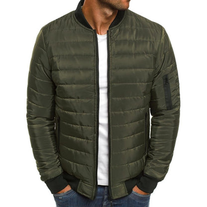 Cotton Coat Autumn And Winter Men's Color Loose Jacket Lingge Cotton Suit