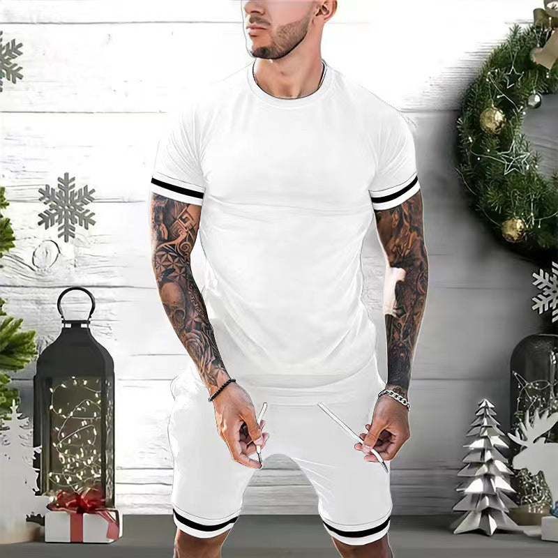 Short sleeved shorts two-piece sports and leisure set