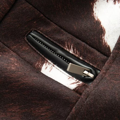 Imitation leather splicing jacket