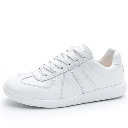 Splicing Spell Colors Echt Lederen Platte Sneakers Voor Dames