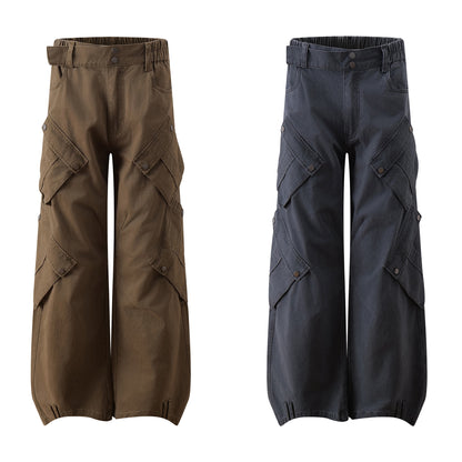 Work pants trendy brand men's multi pocket casual pants