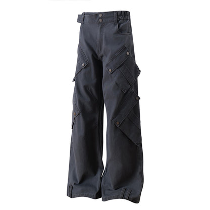 Work pants trendy brand men's multi pocket casual pants