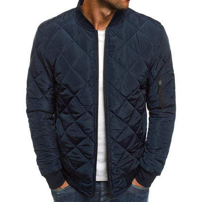 Cotton Coat Autumn And Winter Men's Color Loose Jacket Lingge Cotton Suit