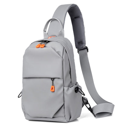 Modieuze multifunctionele heren PU-leren crossbodytas met USB-oplader