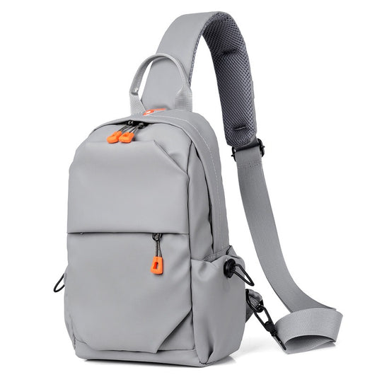 Modieuze multifunctionele heren PU-leren crossbodytas met USB-oplader
