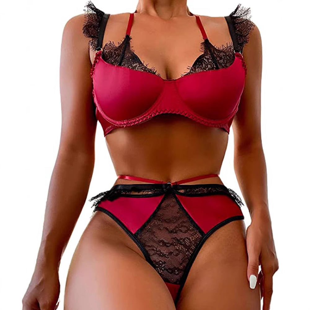 Kanten bh-set met wimperkant voor een sexy look