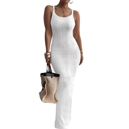 Summer Women's Fitted Sleeveless Elegant Long Dress Bodycon Dress