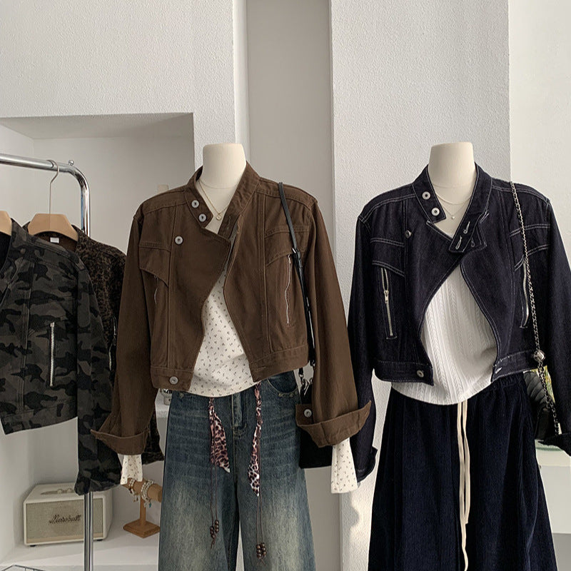 Casual Loose Denim Jacket Women's Fashion Versatile Trendy Coat