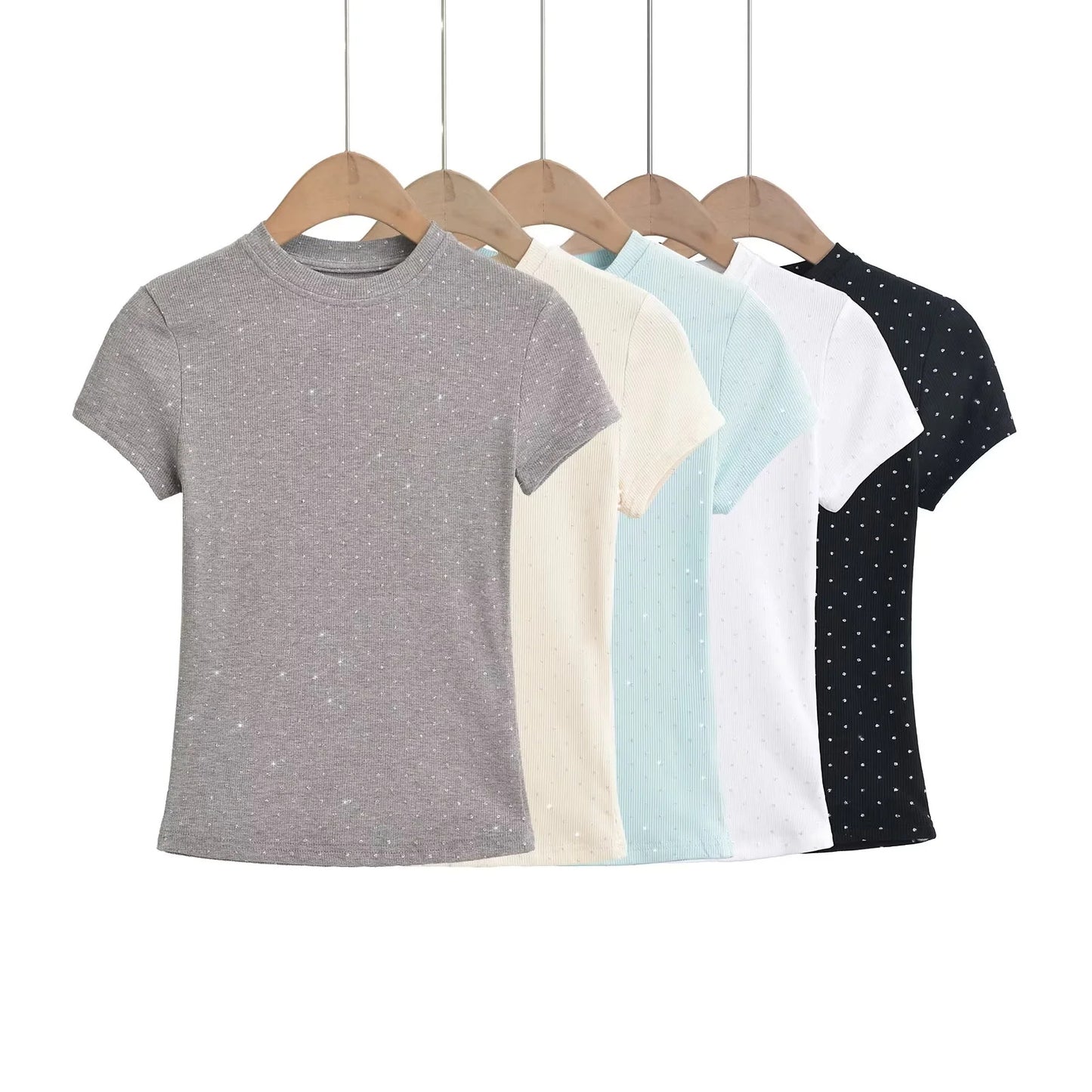 Sparkling short sleeved top