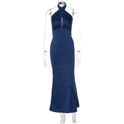 Backless sleeveless elegant dress
