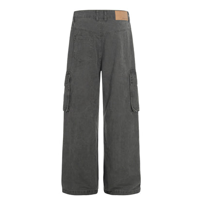 Heren cargo broek met rechte pijpen