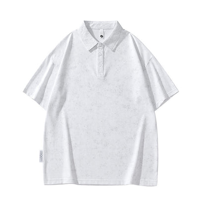 Tie dye short sleeved polo shirt for men in summer