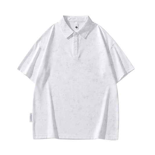 Tie dye short sleeved polo shirt for men in summer
