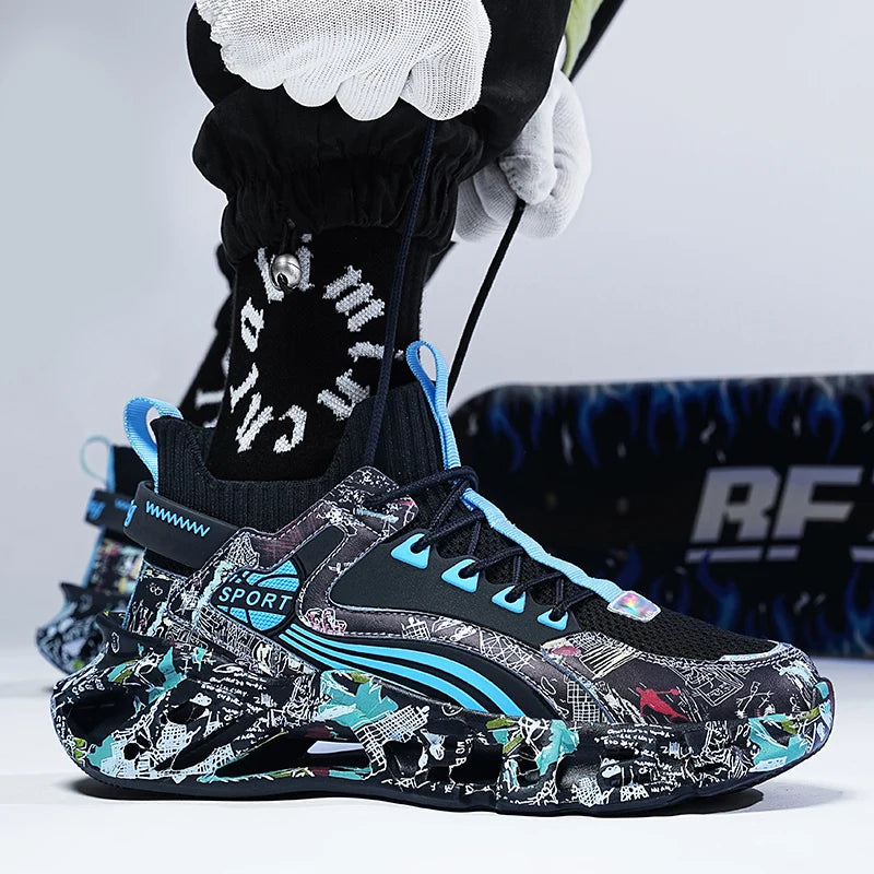 Bedrukte herensneakers van hoge kwaliteit