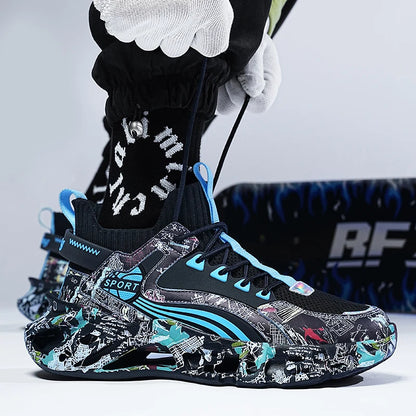 Bedrukte herensneakers van hoge kwaliteit