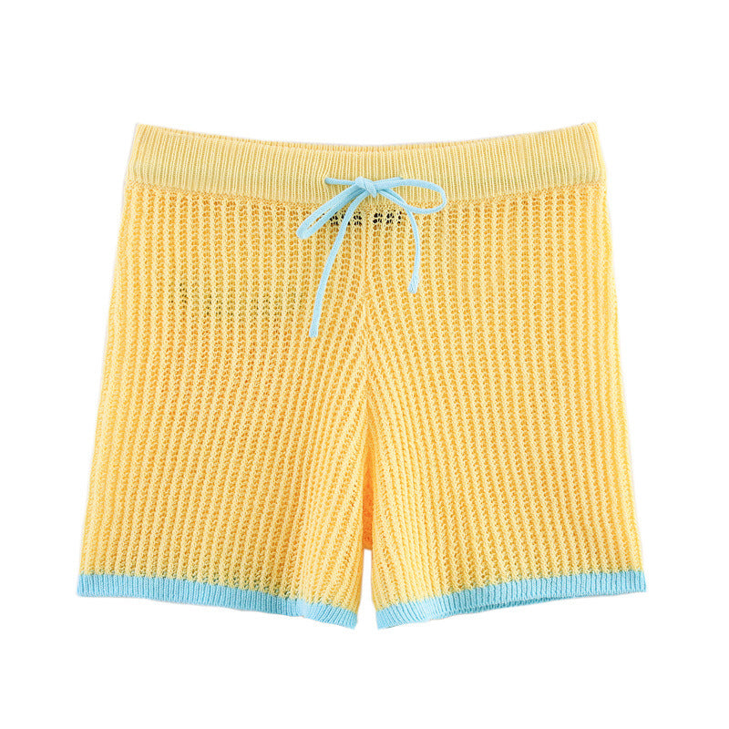 Style Design Knit Top and Shorts Set with Elegant Appearance