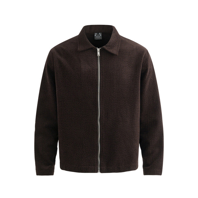 Men's Simple Trendy Old Money Style Textured Personality Lapel Jacket