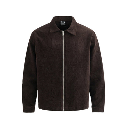 Men's Simple Trendy Old Money Style Textured Personality Lapel Jacket