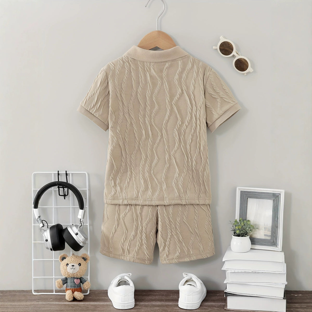 Children's Outfit Set for Boys  Short Pants Two-Piece Casual Stylish Wear