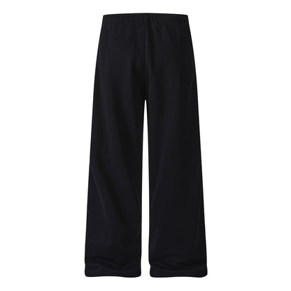 Three bar loose straight leg sweatpants