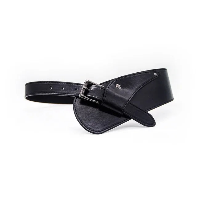 Women's New Wide Leather Belt Fashion Designer Metal Pin Buckle Tie  Leisure Belts for Ladies Wedding Dress Waistband