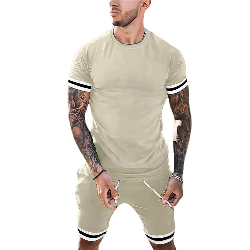 Short sleeved shorts two-piece sports and leisure set