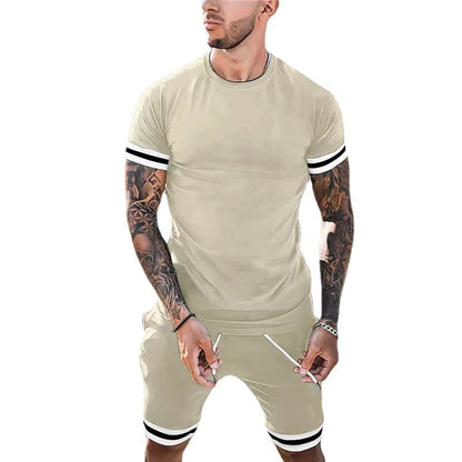 Short sleeved shorts two-piece sports and leisure set