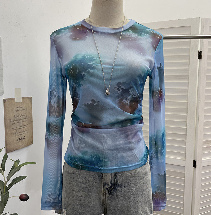 Pleated thin transparent top