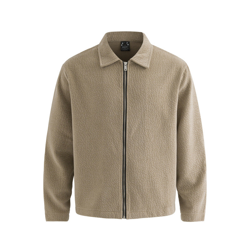 Men's Simple Trendy Old Money Style Textured Personality Lapel Jacket