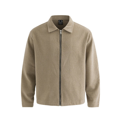 Men's Simple Trendy Old Money Style Textured Personality Lapel Jacket