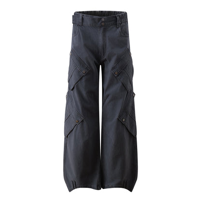 Work pants trendy brand men's multi pocket casual pants