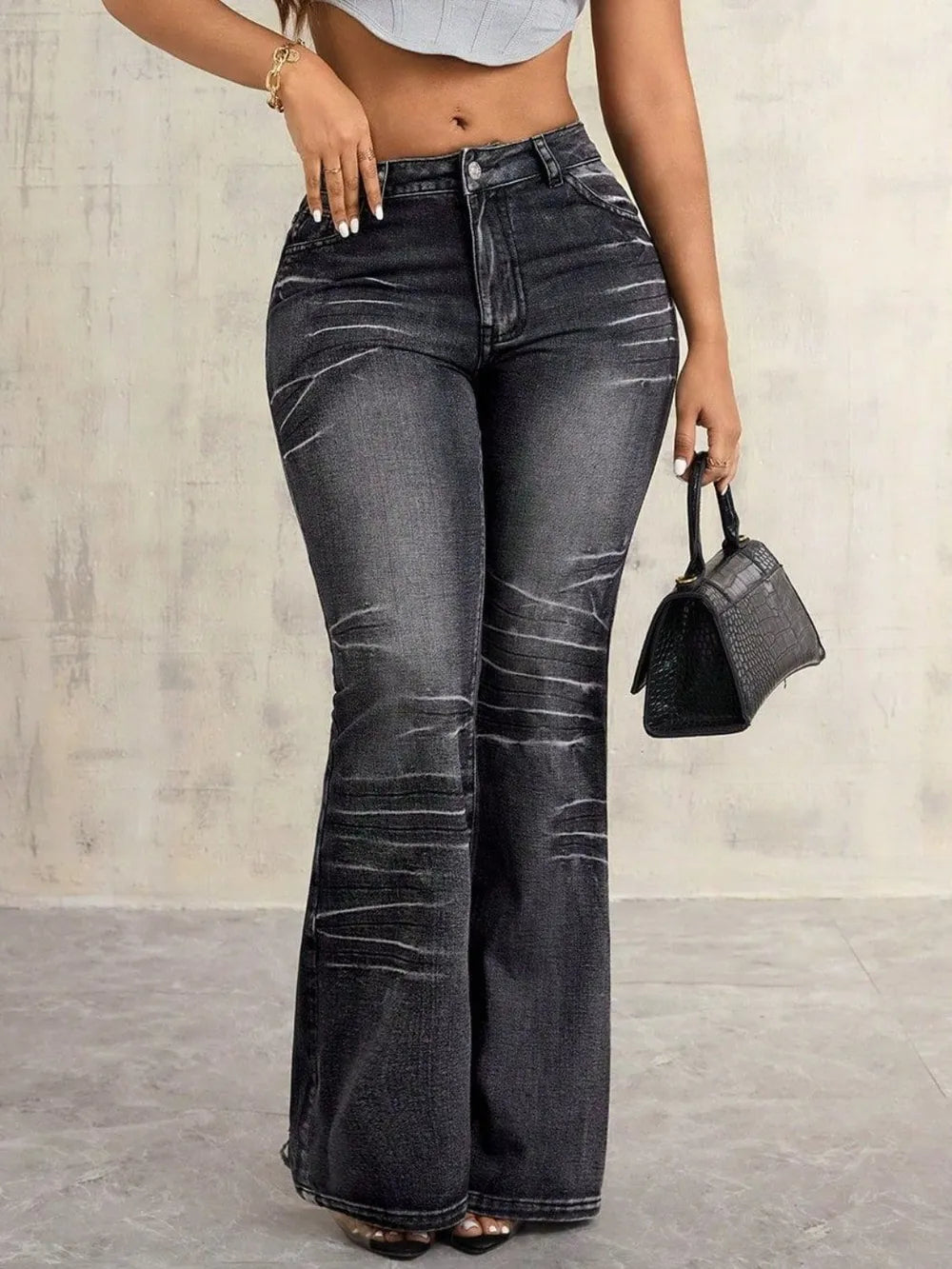 High Waist Bootcut Jeans Voor Dames
