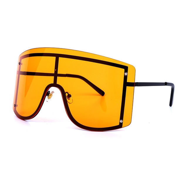 Oversized luxe designer zonnebril met kleurverloop voor dames