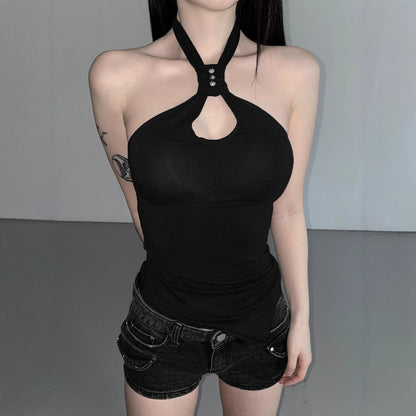Street Style Irregular Strapless Tank Top for Women Versatile Back Top