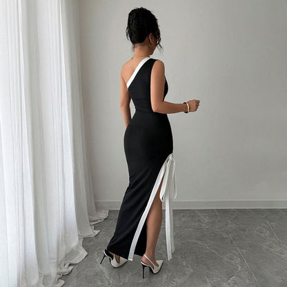 European and American style sexy slit long skirt