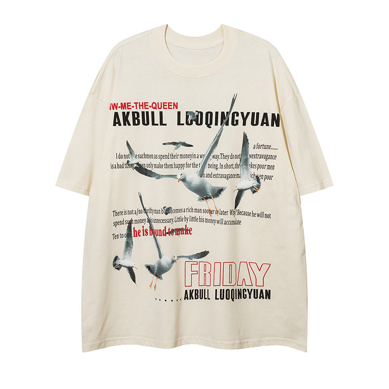 Short Sleeve T-Shirt Men's Summer Oversize Retro Couple Design