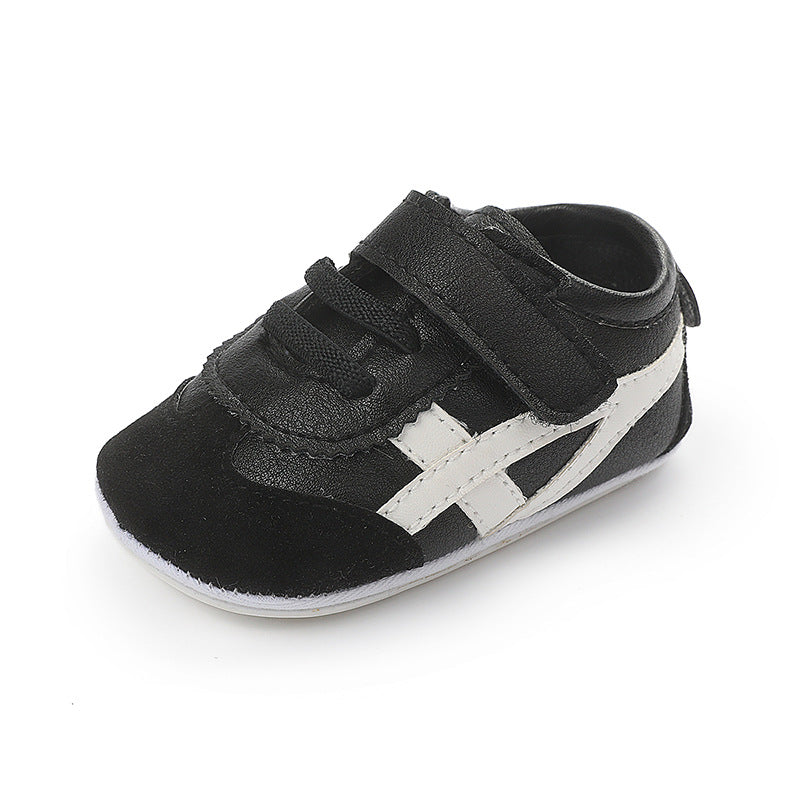 Rubberen antislipzool unisex babyschoenen met klitteband sluiting